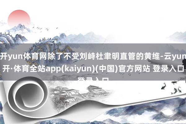 开yun体育网除了不受刘峙杜聿明直管的黄维-云yun开·体育全站app(kaiyun)(中国)官方网站 登录入口